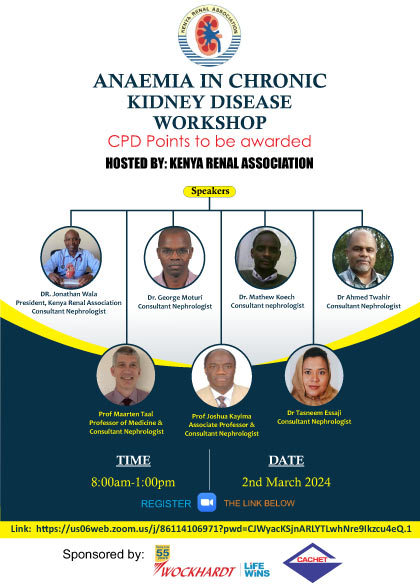 Kenya Renal Association Events - Anaemia in Chronic Kidney Disease Workshop